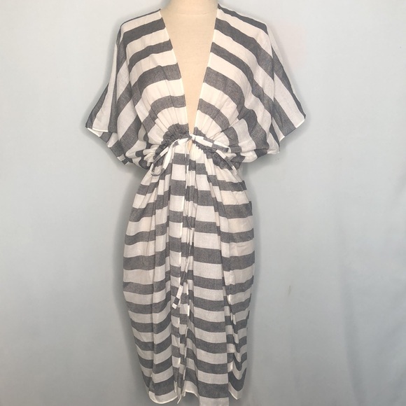 Loft Striped Black White Wrap Size XS/Small - Picture 8 of 13